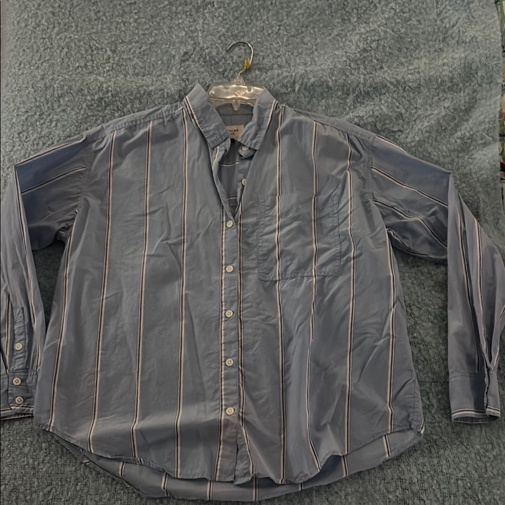Women  Blue Striped Shirt